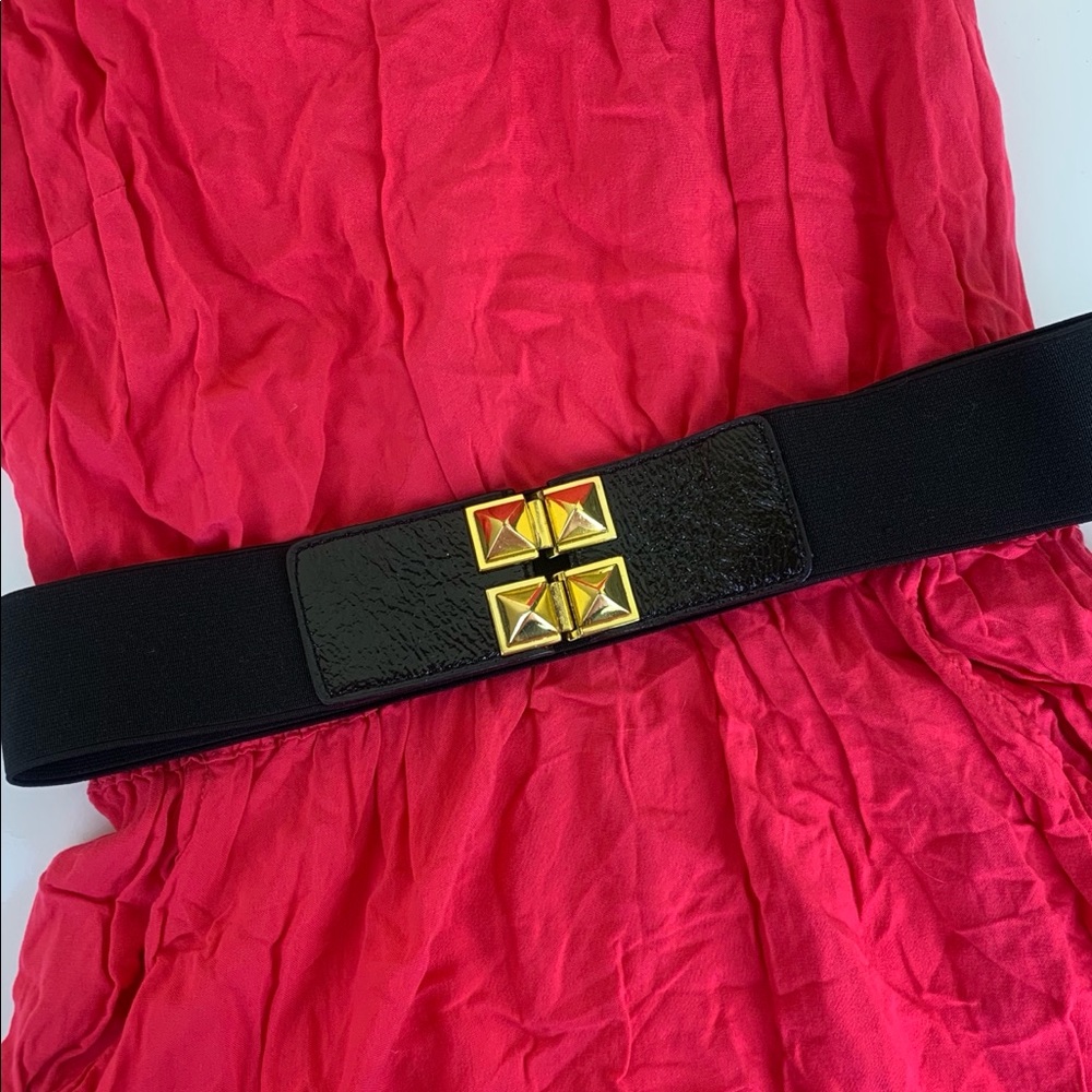 Gold spike elastic belt